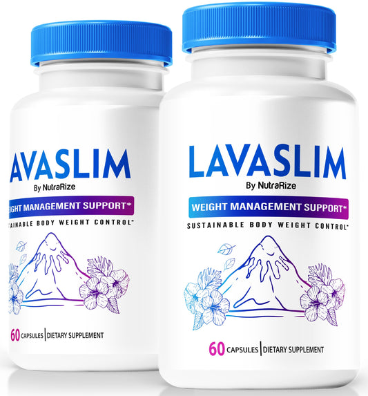 (2 Pack) LavaSlim Capsules - LavaSlim Dietary Supplement for Advanced Weight Health, LavaSlim Aravida Nutrition, Maximum Strength All-Natural Pills for Targeting Belly Fat, Lava Slim (120 Capsules)