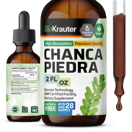 Chanca Piedra Tincture - Natural Kidney Health Support Liquid - Chanca Piedra Stone Breaker & Gallbladder Cleanse Formula - Vegan, Alcohol & Sugar Free Drops 2 Fl Oz