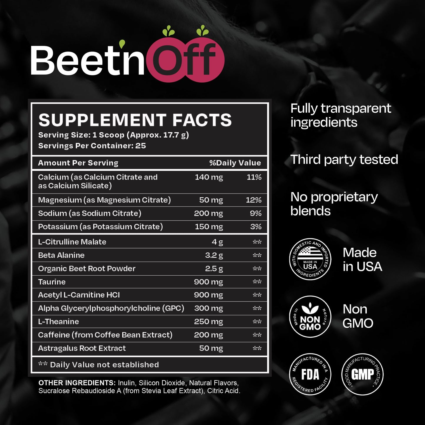 BeetnOff Climax Pre-Workout Powder, Berry Bliss - 25 Servings - Beet-Based Pre-Workout for Men & Women with L-Citrulline Malate, Beta-Alanine, & Caffeine for Enhanced Energy, Focus, and Endurance
