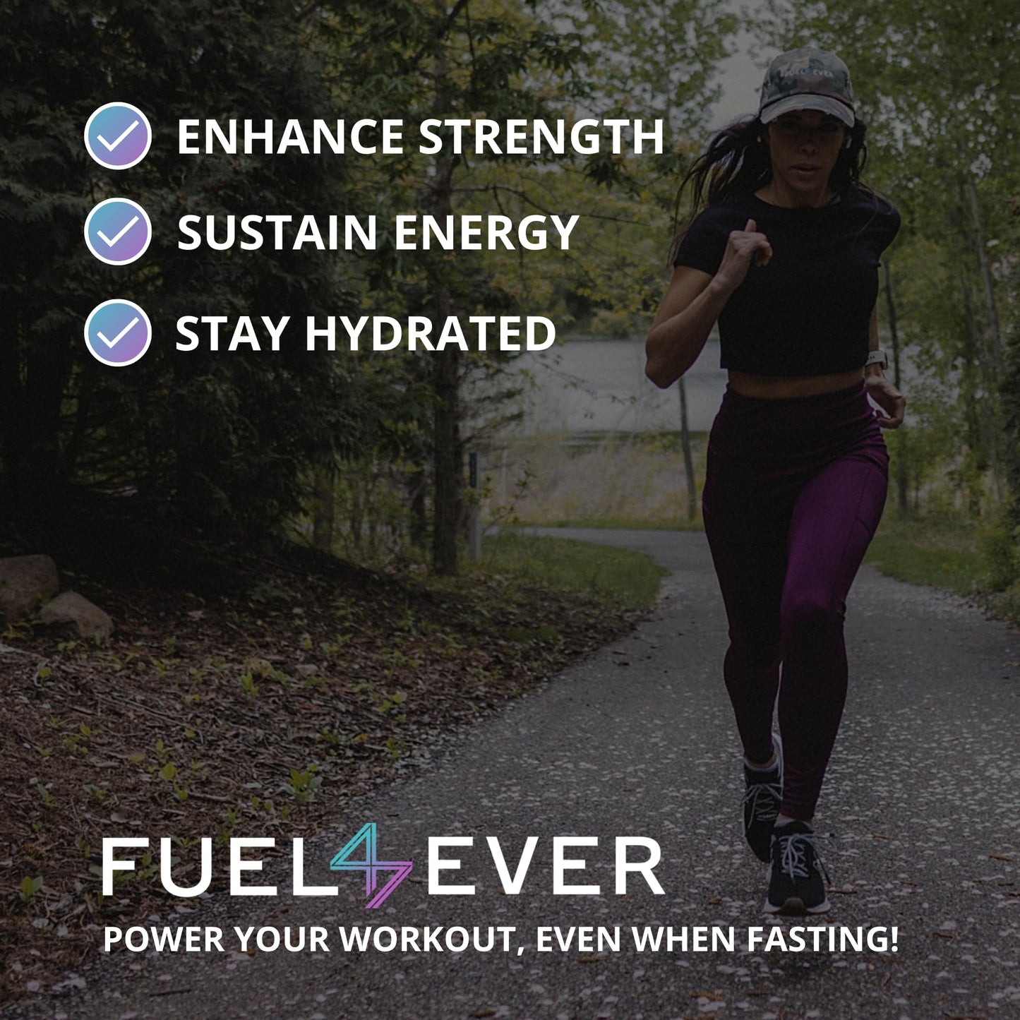 Fuel 4 Ever Fast Fasting Electrolyte Powder | with Creatine, Essential Amino Acids & Green Tea Extract | No Sugar, No Artificial Sweeteners or Ingredients | Watermelon Flavor 30 Servings