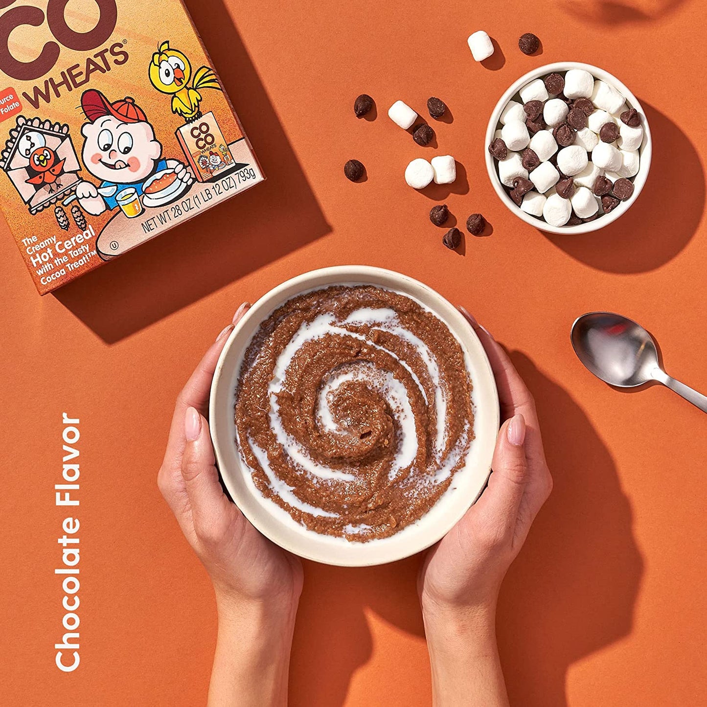 CoCo Wheats 28 Ounce Pack of 4 with By The Cup Cereal Bowl