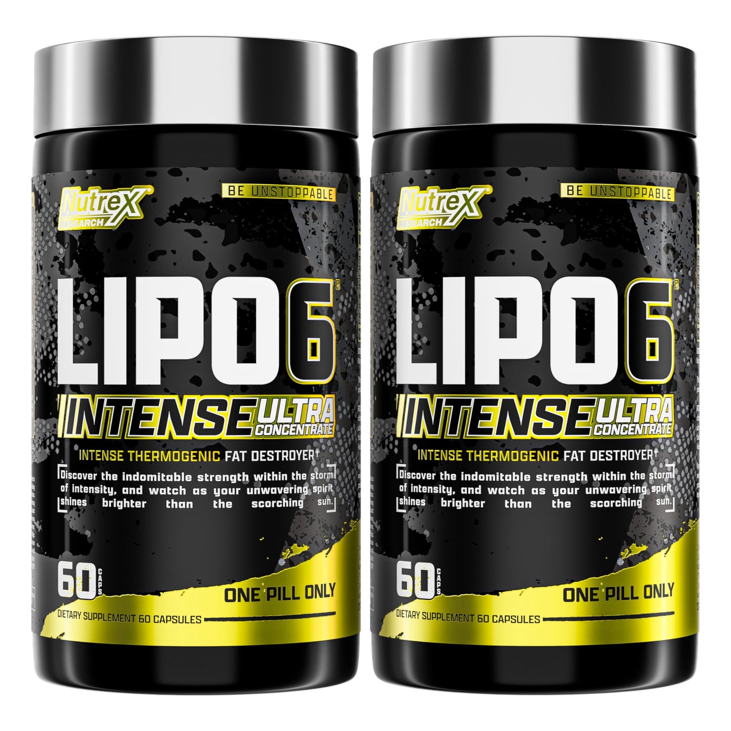 Nutrex Research Lipo6 Black Intense Ultra Concentrate Thermogenic Belly Fat Burner for Men and Women | Diet Weight Loss Supplement and Appetite Suppressant | Pack of 2