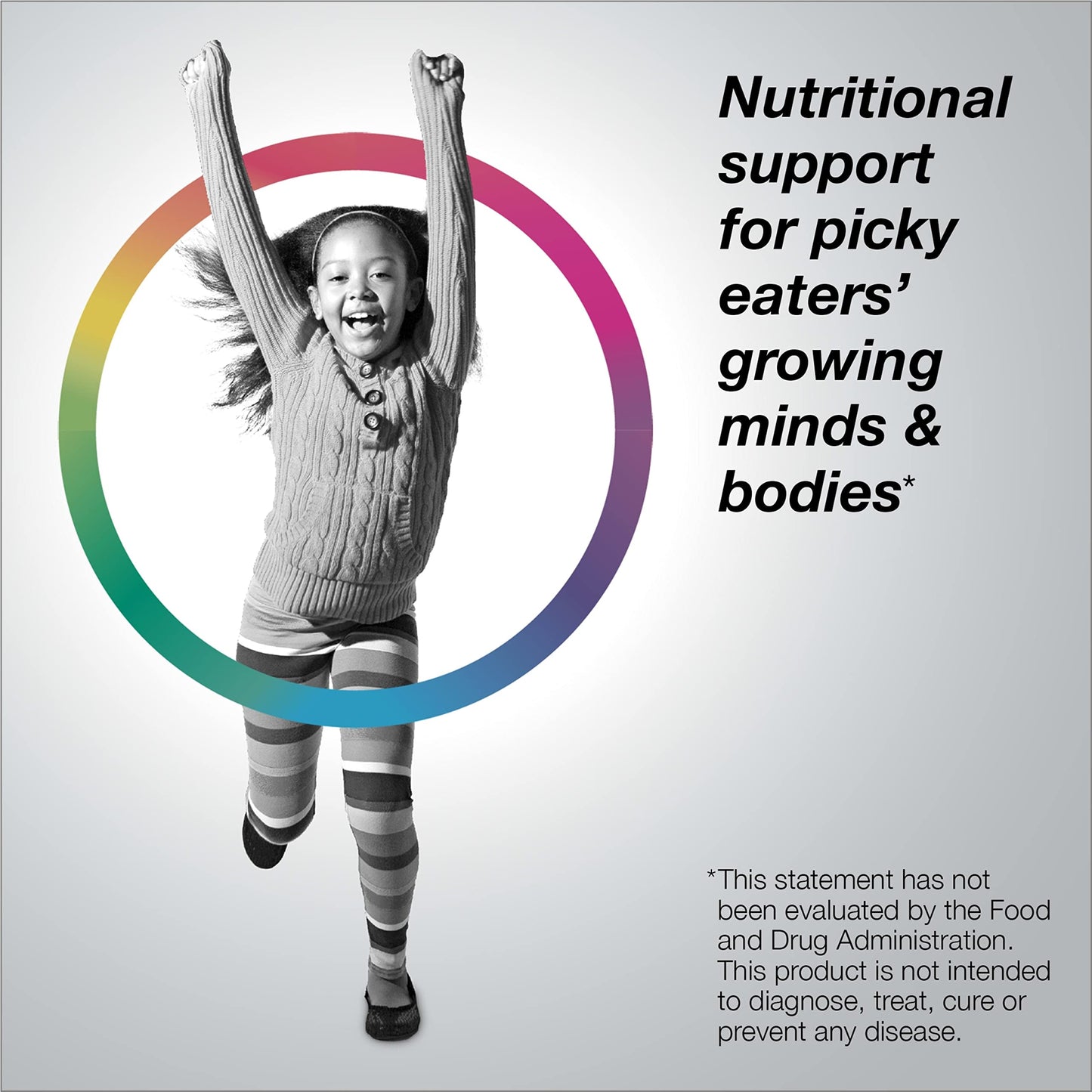 Rainbow Light Multivitamins for Kids, Vitamin B, Zinc & Iron, Prebiotics, Nutri Stars Provides Brain & Nervous System Support, Pineapple Orange, 120 Chewable Tablets