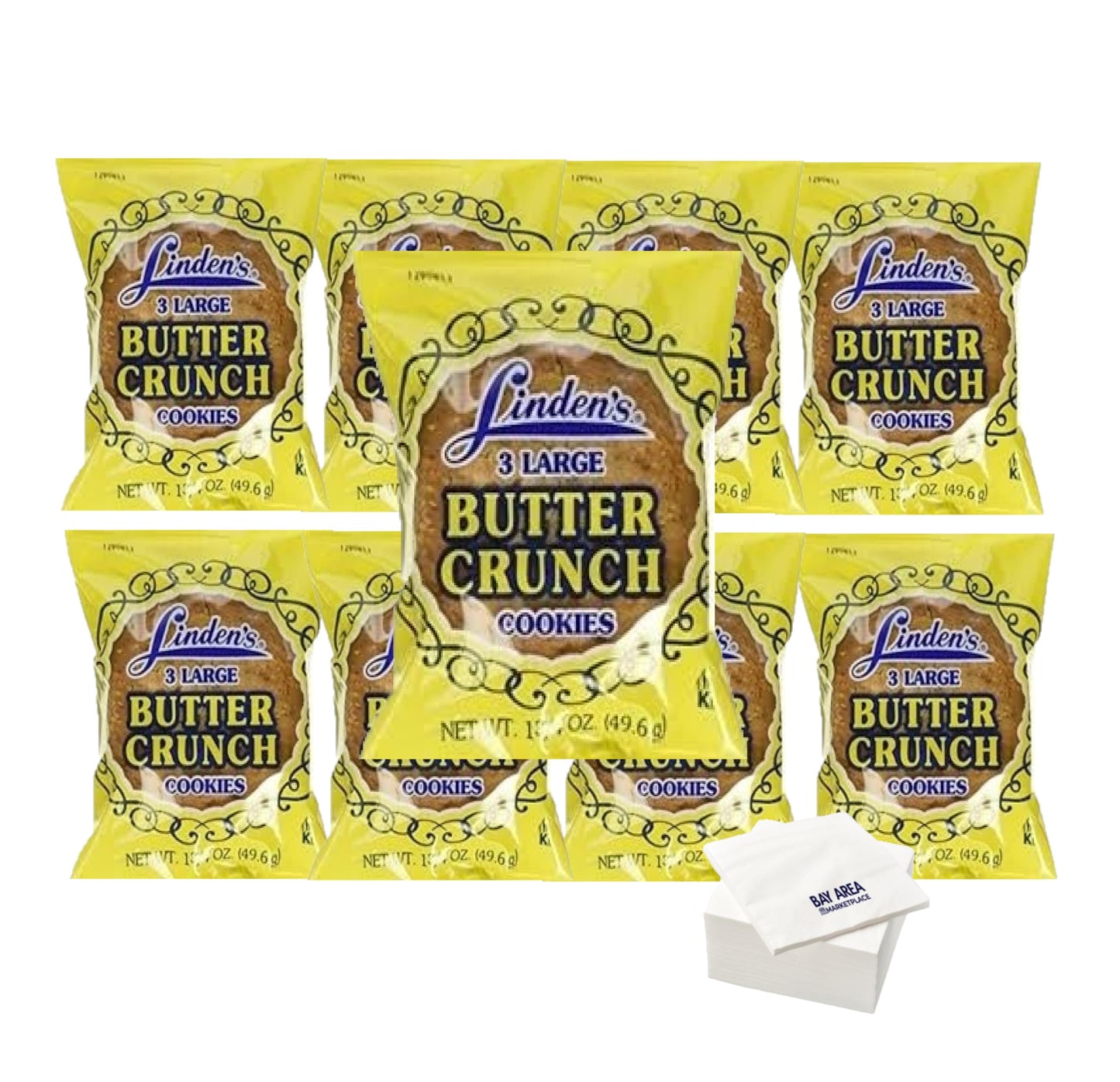 Lindens Butter Crunch Cookies 3 Large Cookies Pack of 8