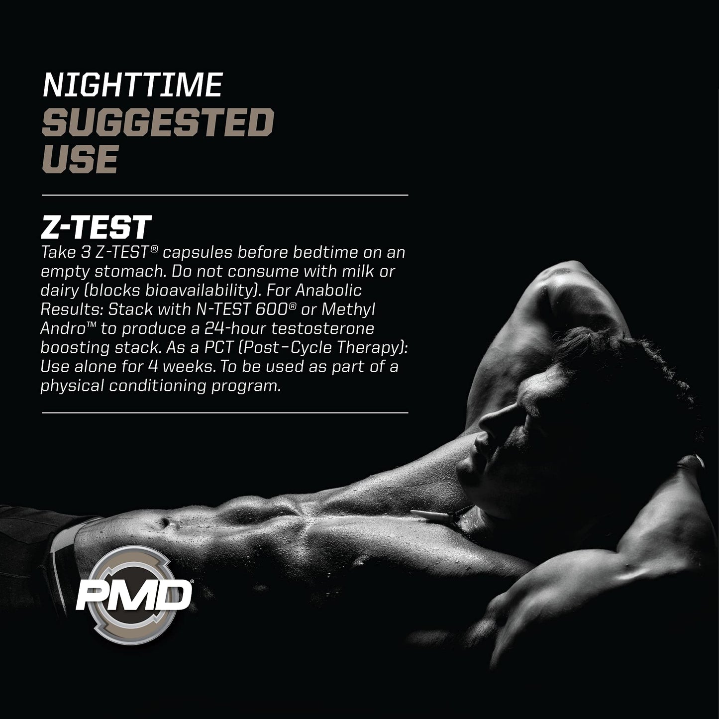 PMD Sports Flex Stack Advanced 24-Hour Testosterone Stack for Lean Muscle Growth, Strength, Recovery, Libido and Restful Sleep - N-Test 600 Advanced / 90 Liquid T-Gels, Z-Test 90 Capsules …