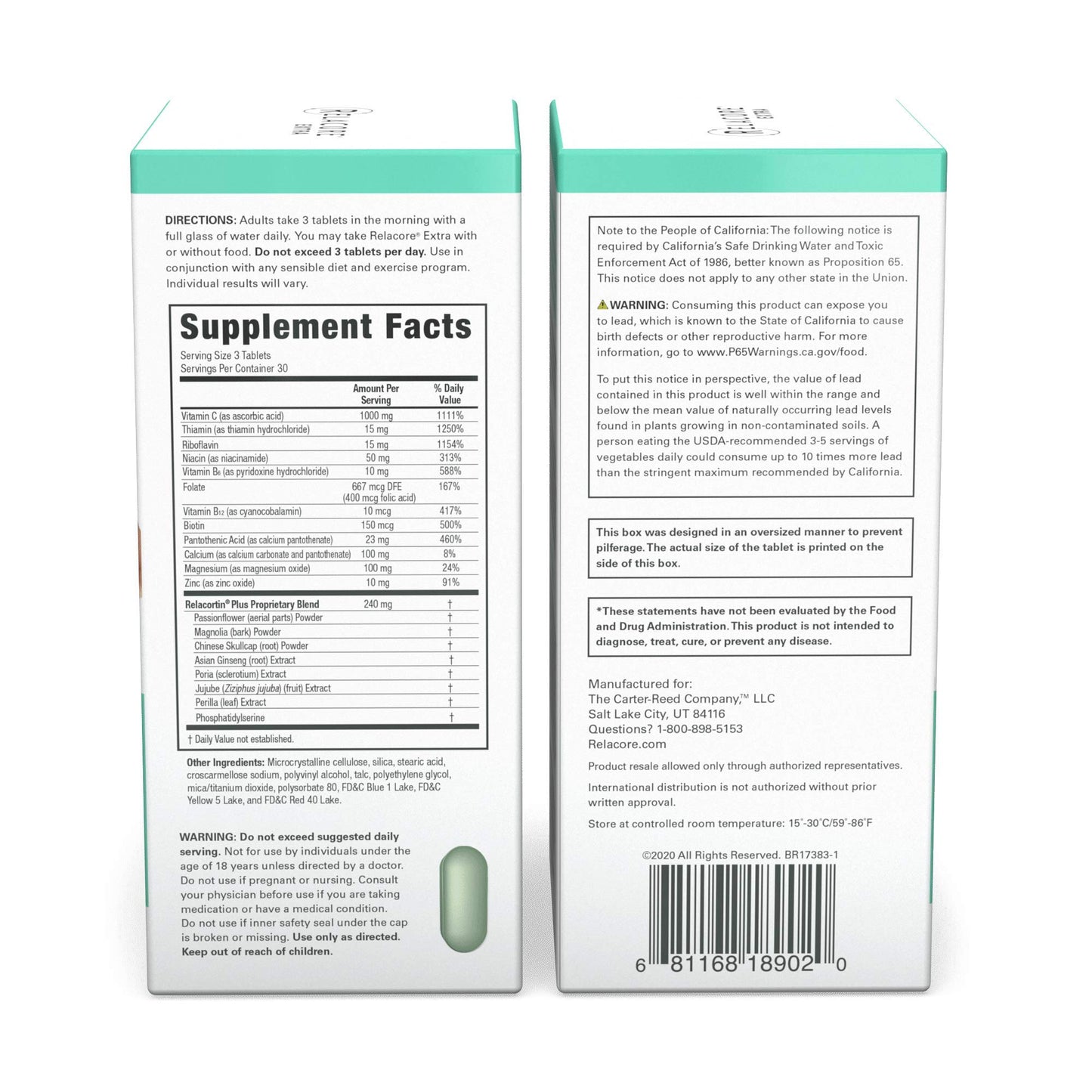 Relacore Extra Maximum Strength 90 Count - Stress Relief Supplements - Lower Cortisol for Women - Cortisol Manager, 30 Servings