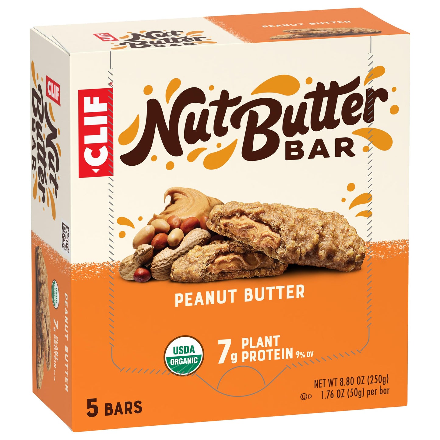 CLIF Nut Butter Bar  Peanut Butter  Filled Energy Bars  NonGMO  USDA Organic  PlantBased  Low Glycemic  176 oz 5 Pack