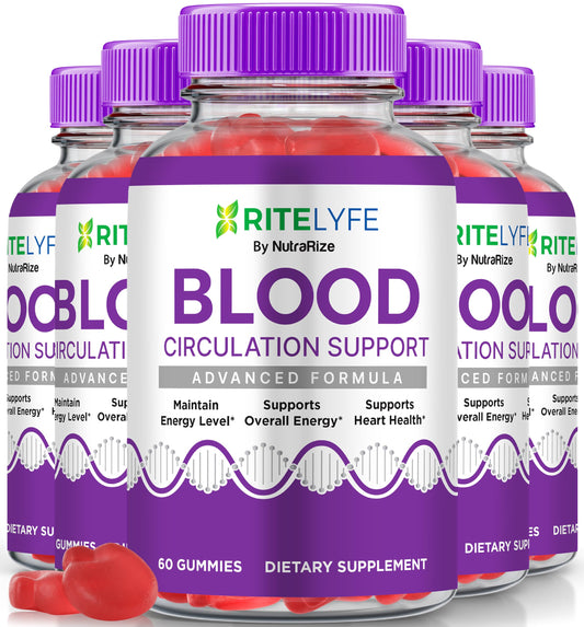 NutraRize (Pack of 5 RiteLyfe Blood Circulation Suppoert Gummies, All Natural Stabilizer to Maintain Stable Healthy Levels and Overall Wellness, Premium Formula Gomitas Review (300 Gummies)