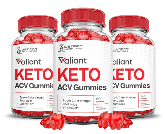 (3 Pack) Valiant Keto ACV Gummies Advanced Formula 1000MG Valant Keto Gummies Apple Cider Vinegar Formulated with Pomegranate Beet Juice Powder B12 Vegan Non GMO 180 Gummys