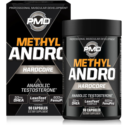PMD Sports Methyl Andro with DHEA Amplifies Testosterone for Lean Muscle Growth and Strength Gains-Weightlifting and Workout Performance-Dietary Supplement (90 Vegetarian Capsules)
