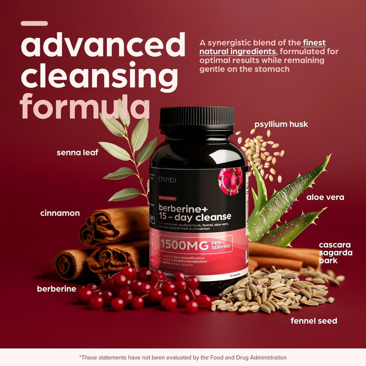 Advanced Ketogenic Colon Cleanse with Berberine 1500mg - 15 Day Parasite Detox for Men & Women - Extra Strength Formula with Senna Leaf for Rapid Constipation Relief, Gut Health & Bloating Reduction