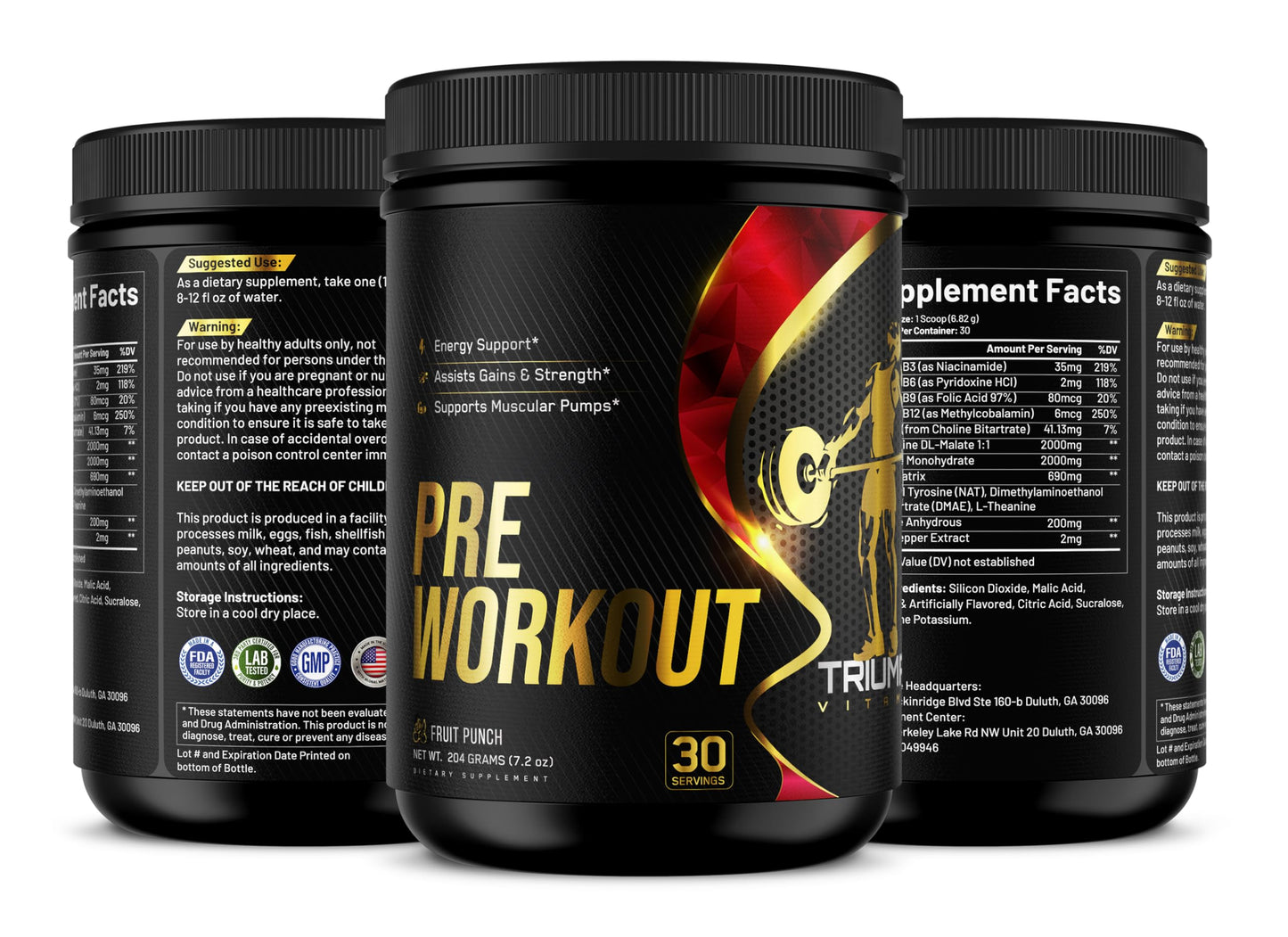 TRIUMPH VITAMIN Pre-Workout (Fruit Punch)