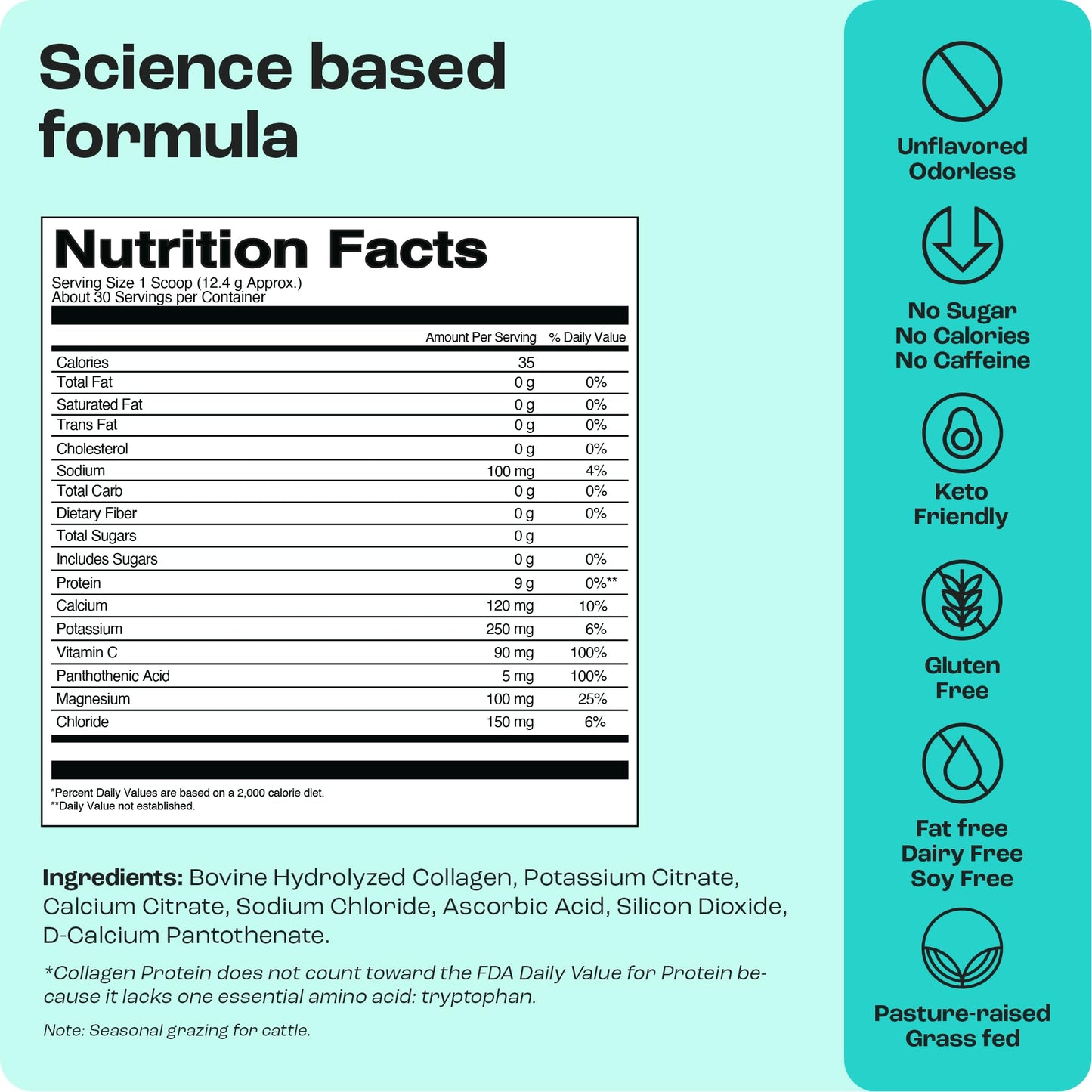 KEY NUTRIENTS Multi Collagen Peptides Powder, Collagen Powder Unflavored Electrolytes, Collagen Supplements, Collagen for Women, Collagen Peptides for Women, Collagen for Men (30 Servings)
