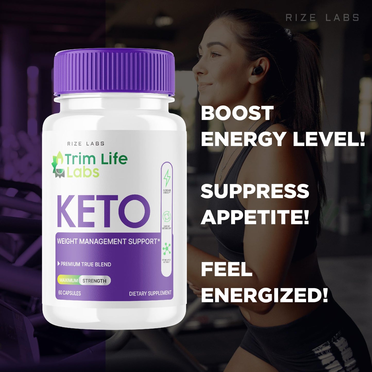 rize labs - - Trim Life Labs Keto Capsules - Weight Loss Pills - Support Maximum Strength Formula, Keto+ACV Supplement (120 Capsules)
