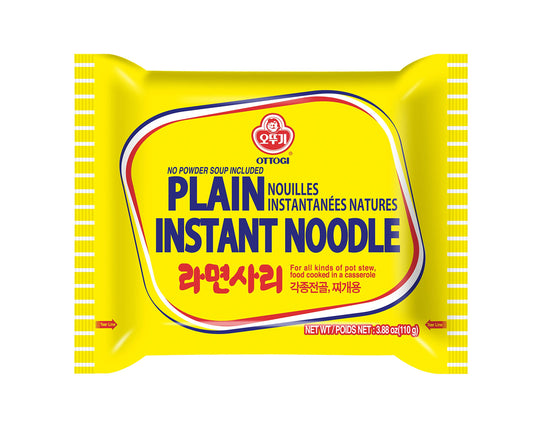 OTTOGI PLAIN INSTANT NOODLE For all kinds of pot stew food cooked in a casserole For Hot Pot Shabu Shabu and stews 110g  16 Pack
