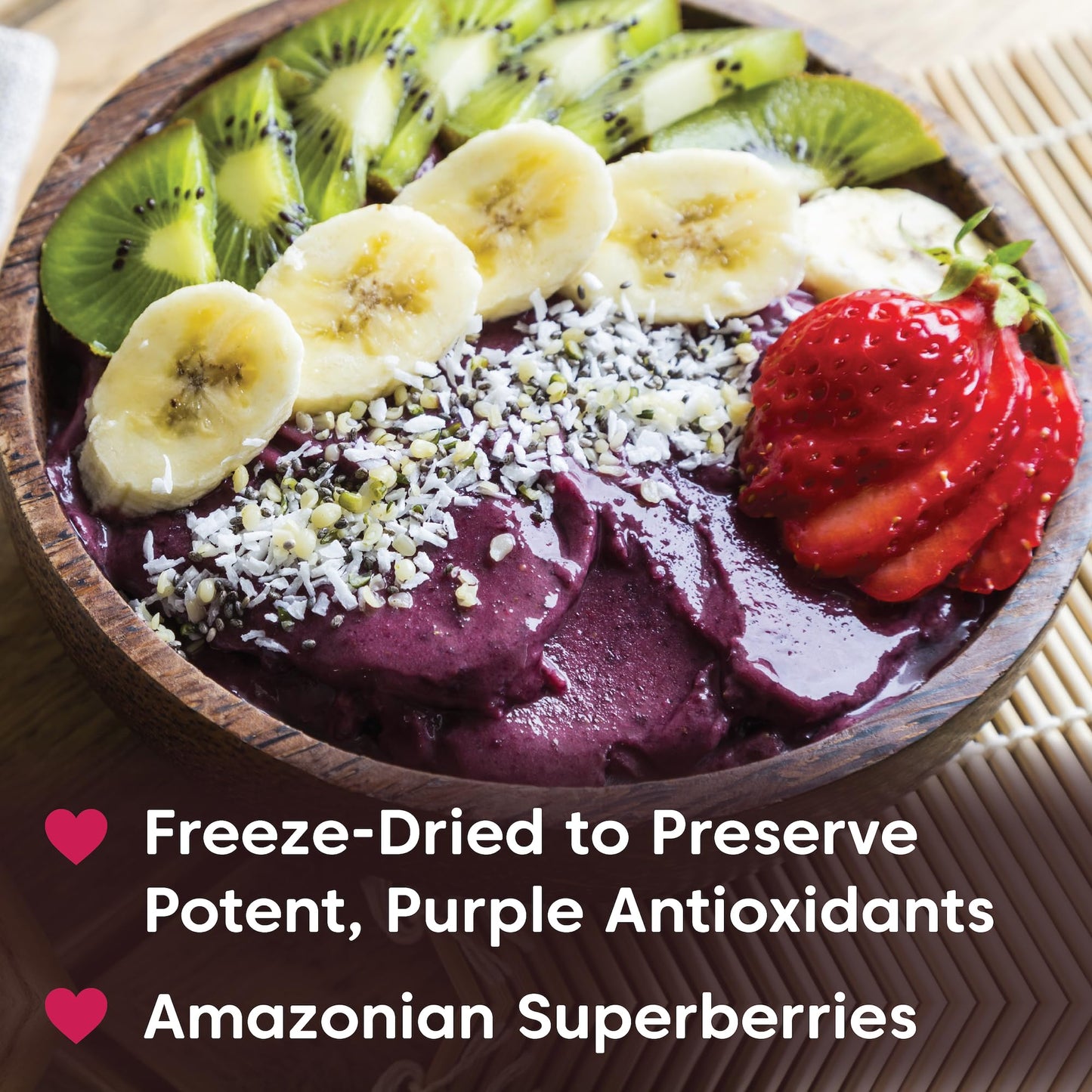 Wilderness Poets Organic Freeze Dried Acai Powder 16 Ounce  1 LB