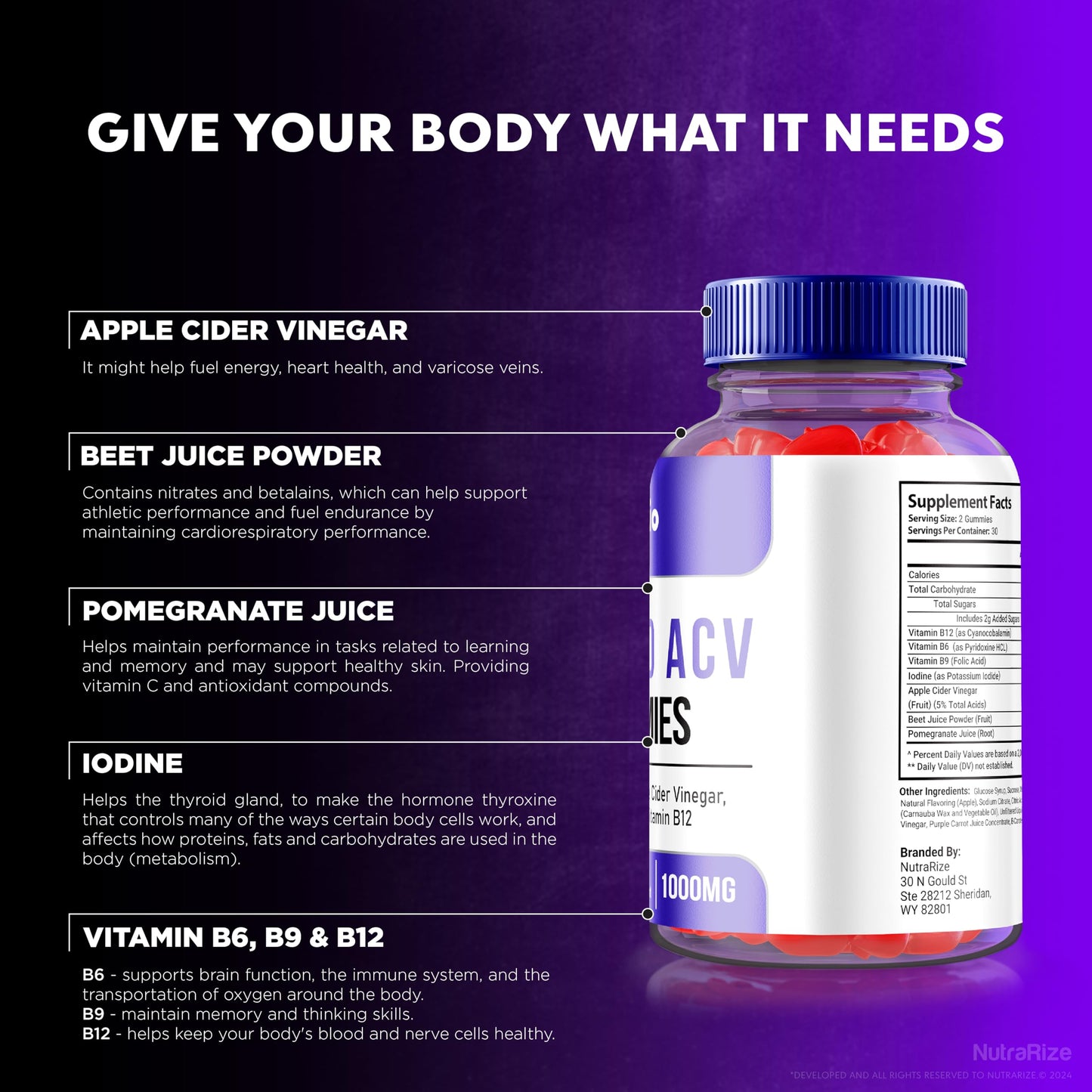 NutraRize MicroBio Keto ACV Gummies, Official Keto + ACV Supplement, All Natural Micro Bio, Apple Cider Vinegar Reviews (60 Gummies)