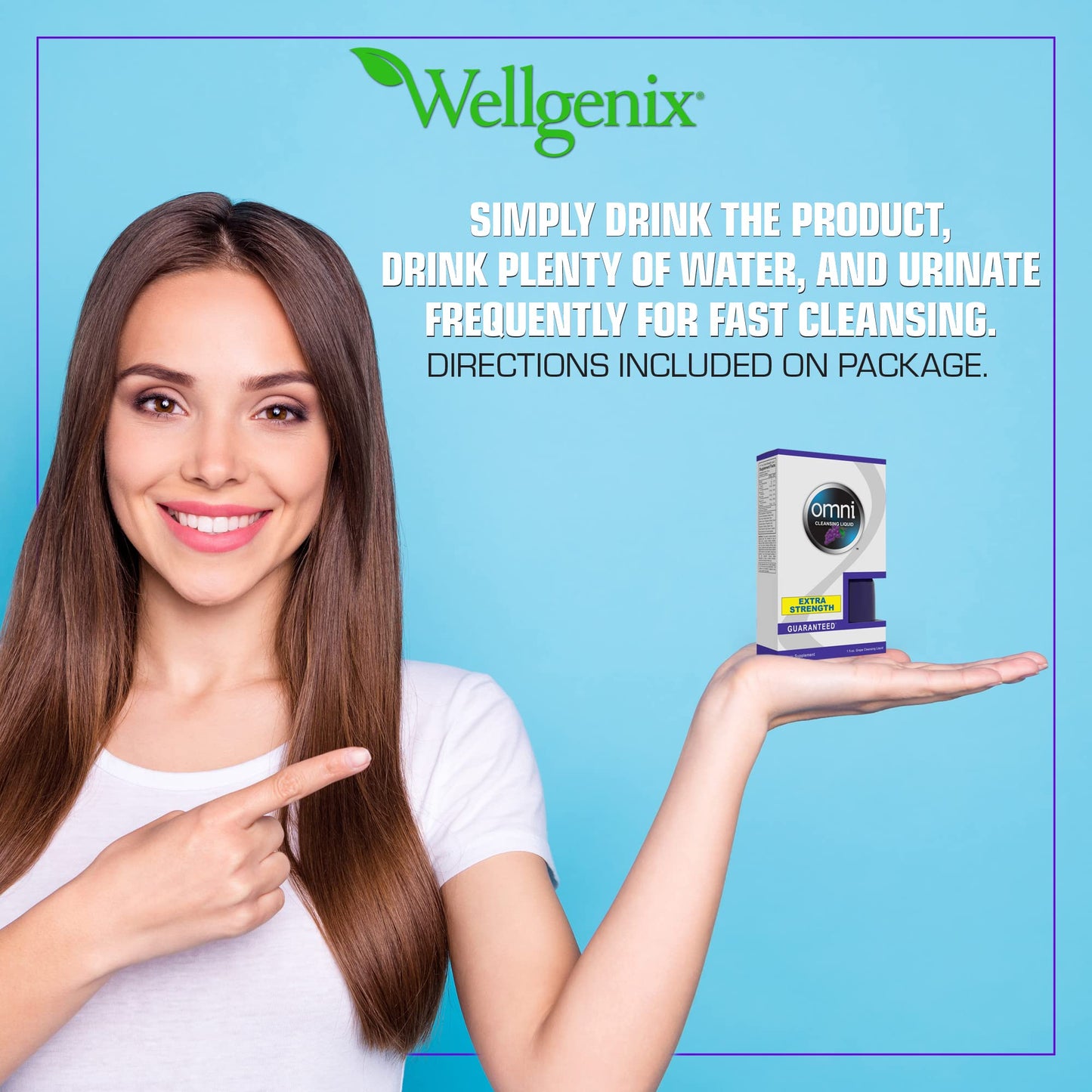 Wellgenix Omni Herbal Cleanse Detox Drink - 1oz Grape Flavor - Detox Cleanse - Quick One Hour Detox Drink - Flush Your System of Toxins for a Full Body Detox Cleanse
