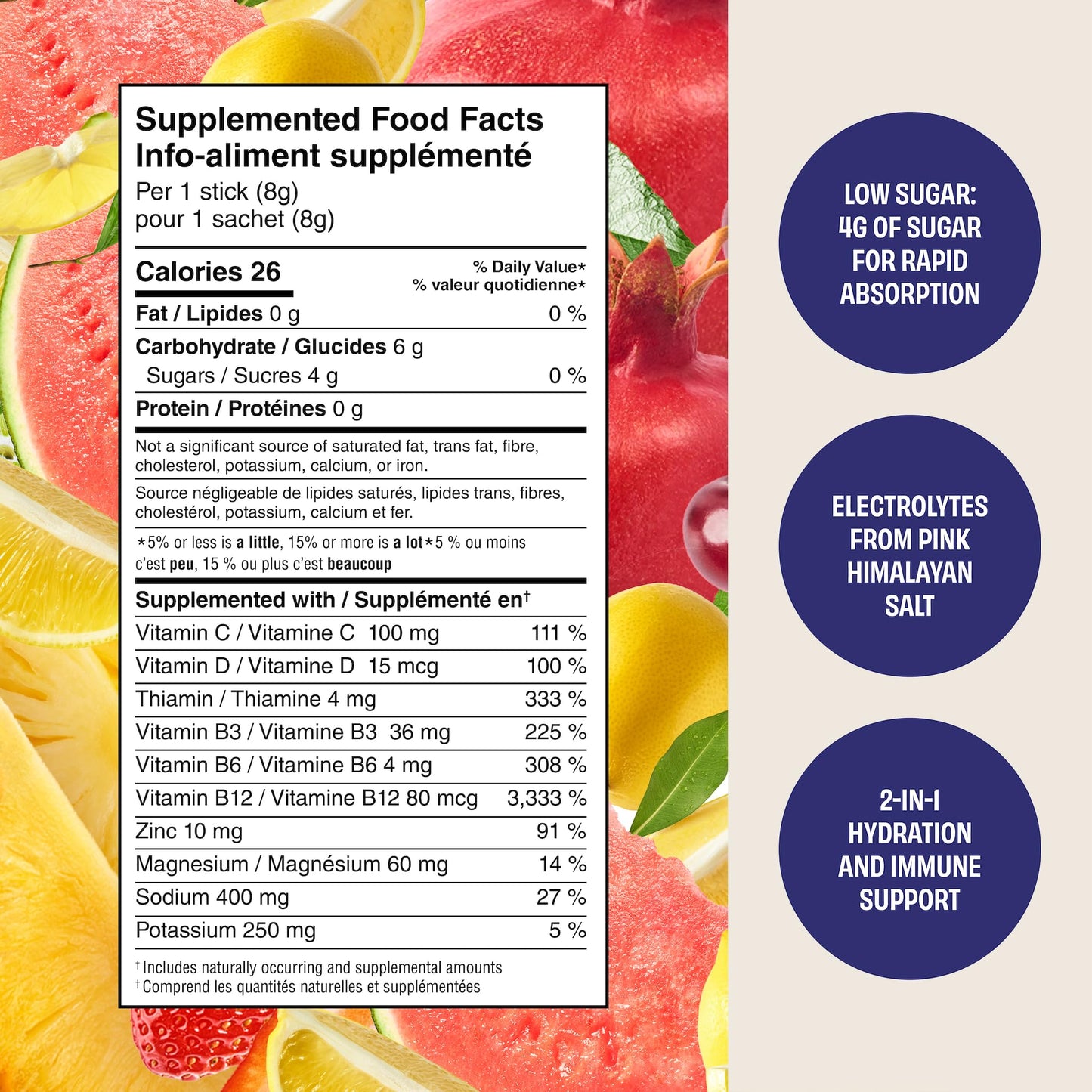 No Days Wasted Hydration Replenisher Electrolyte Replacement Stick Packets| Essential Rapid Hydration & Vitamins | Sodium, Potassium, Magnesium, Vitamins B, C, D, Zinc | 4 Flavor Variety Pack