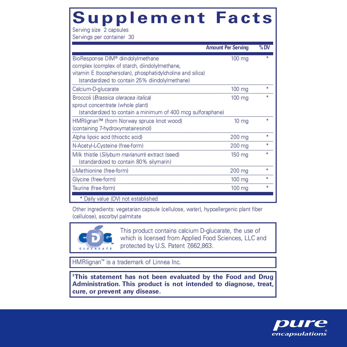Pure Encapsulations DIM Detox | Supplement Support for Detoxification and Cellular Health* | 60 Capsules