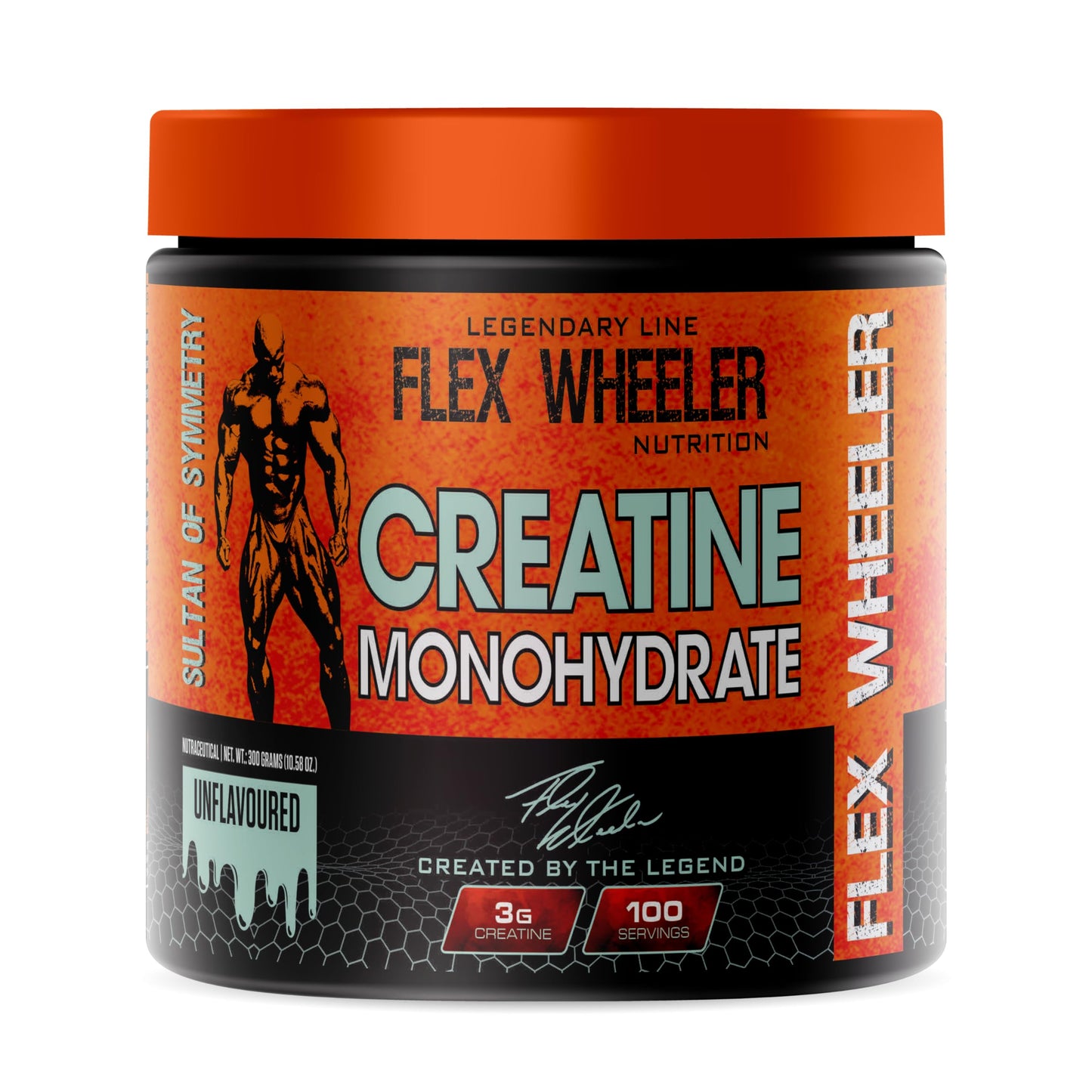 FLEX WHEELER NUTRITION Creatine Monohydrate | 300g | 100 Servings | Premium Micronized Creatine Powder for Strength, Endurance, and Muscle Growth