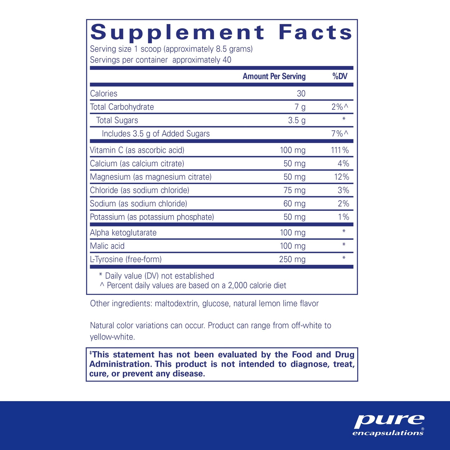 Pure Encapsulations Electrolyte Energy Formula | Hydration Supplement Powder for Muscle Recovery, Minerals, Mental Focus, and Working Out* | 12 Ounces