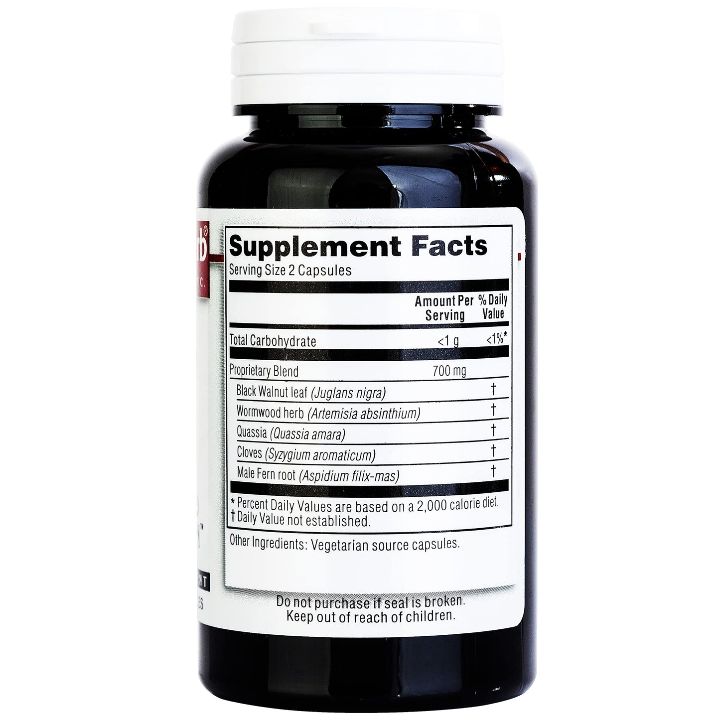 Kroeger Herb Products, Wormwood Herb, Black Walnut, Clove, Quassia, Worm Wood Detox Cleanse - Wormwood Capsules, Non-GMO, Gluten Free, No Preservatives or Fillers - 200 Capsules, Made in USA