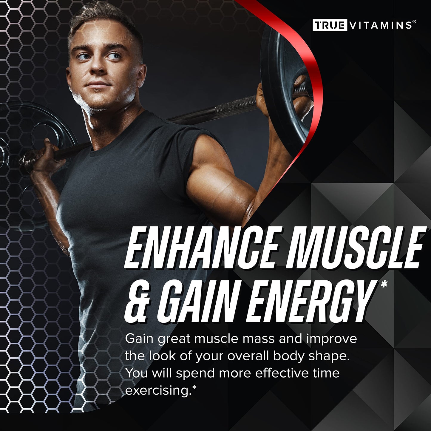 Testosterone Booster Supplement for Men - Performance Test Boost - Male Enhancing Enlargement Pills - Enhance Energy, Endurance, Stamina, Strength, Drive & Muscle Growth - 60 Capsules - 30 Servings