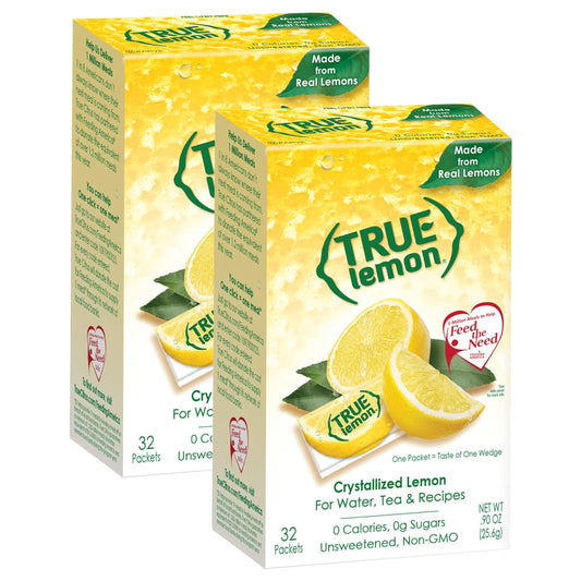 BLUE RIBBON Crystallized Lemon Mix for Drinks 32 ct Pack of 2