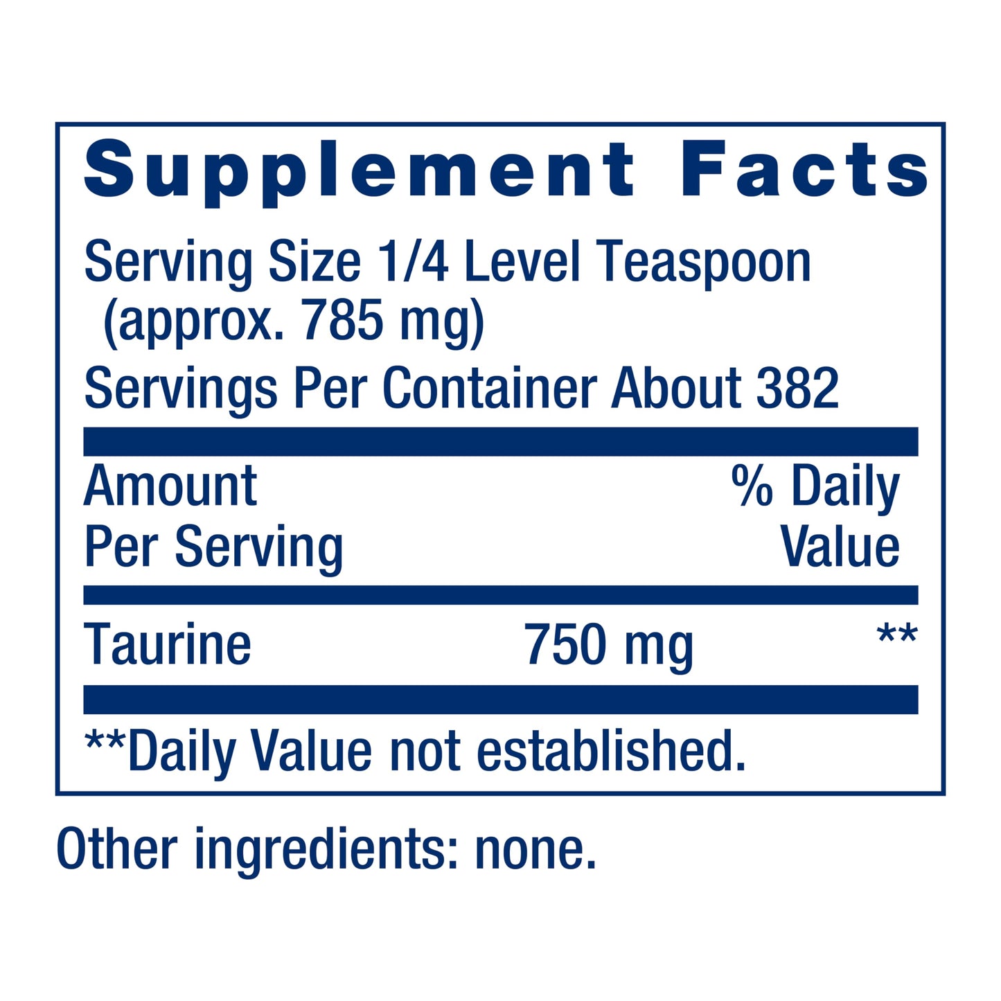 Life Extension Taurine Powder - Healthy Cardiovascular Support, Promotes Brain Health, Healthy Aging, and Muscle and Exercise Recovery - Gluten-Free, Non-GMO, Vegetarian - 300 Grams