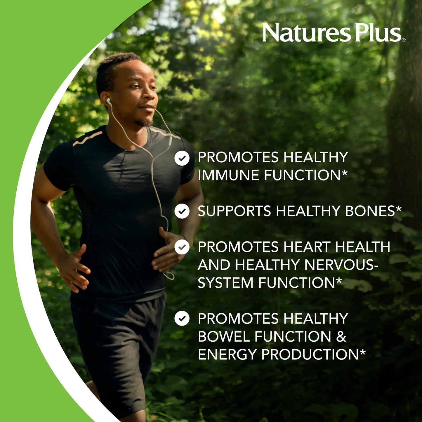 NaturesPlus Magnesium - 200 mg, 90 Tablets - Vegetarian, Gluten Free - 90 Servings