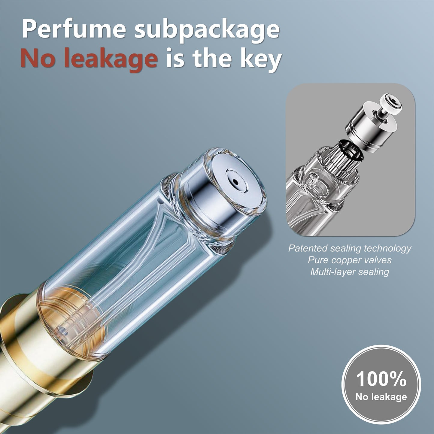 Fiwecos Perfume Travel Refillable Bottle Cologne Portable Atomizer Fragrance Scent Sprayer Pump Fill from Bottom Mini Pocket Size 5ml for Travel Essentials & Best Gift (Shining Gold)