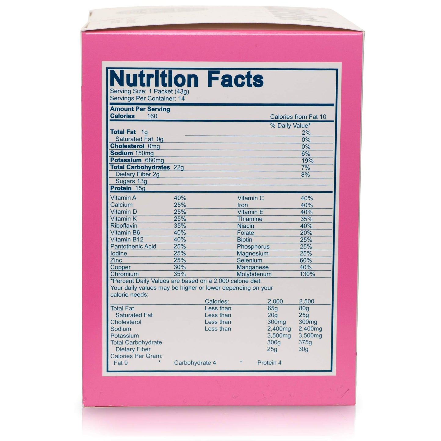 Diet Plan Meal Replacement - Vanilla - 14 single packet Servings Weight Loss Powder - 15g Protein - 3g Fiber - 24 Vitamins & Minerals Shake Smoothie - Physician approved since 1982