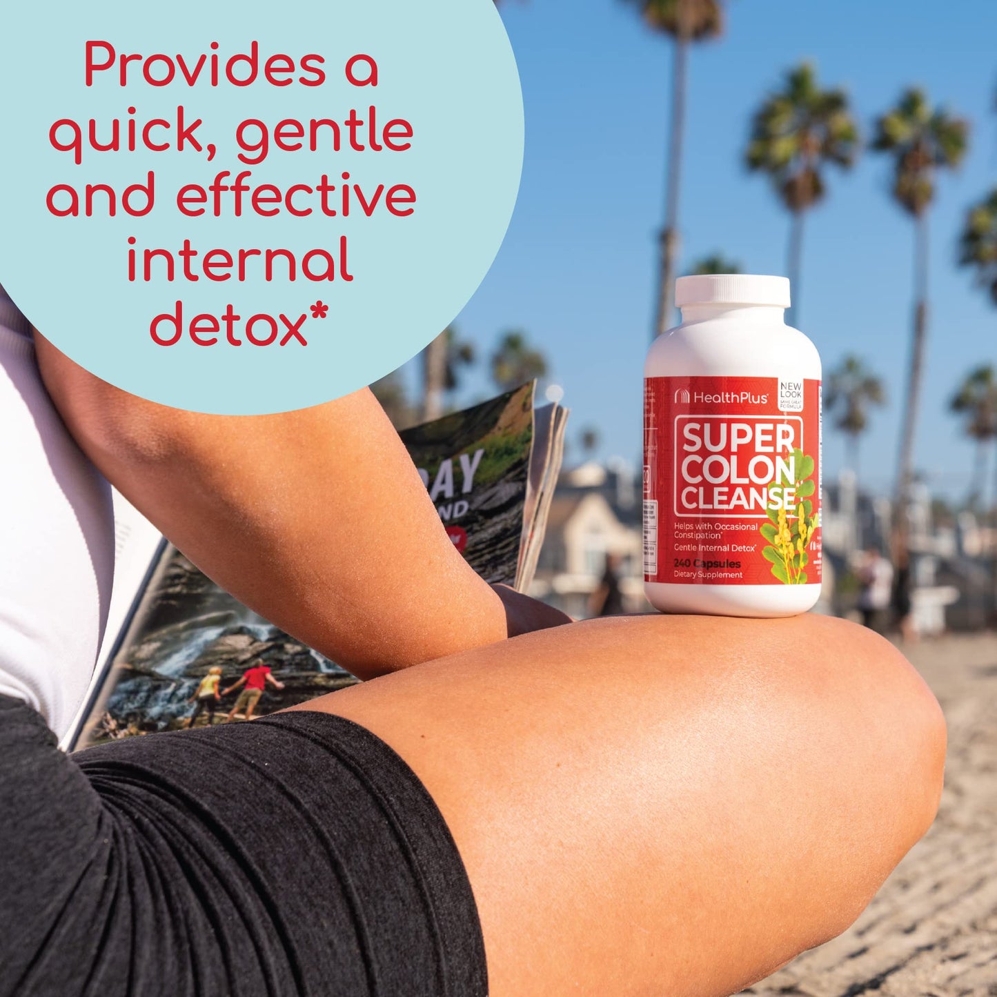 Health Plus Super Colon Cleanse - All Natural - 120 Capsules (Pack of 2)