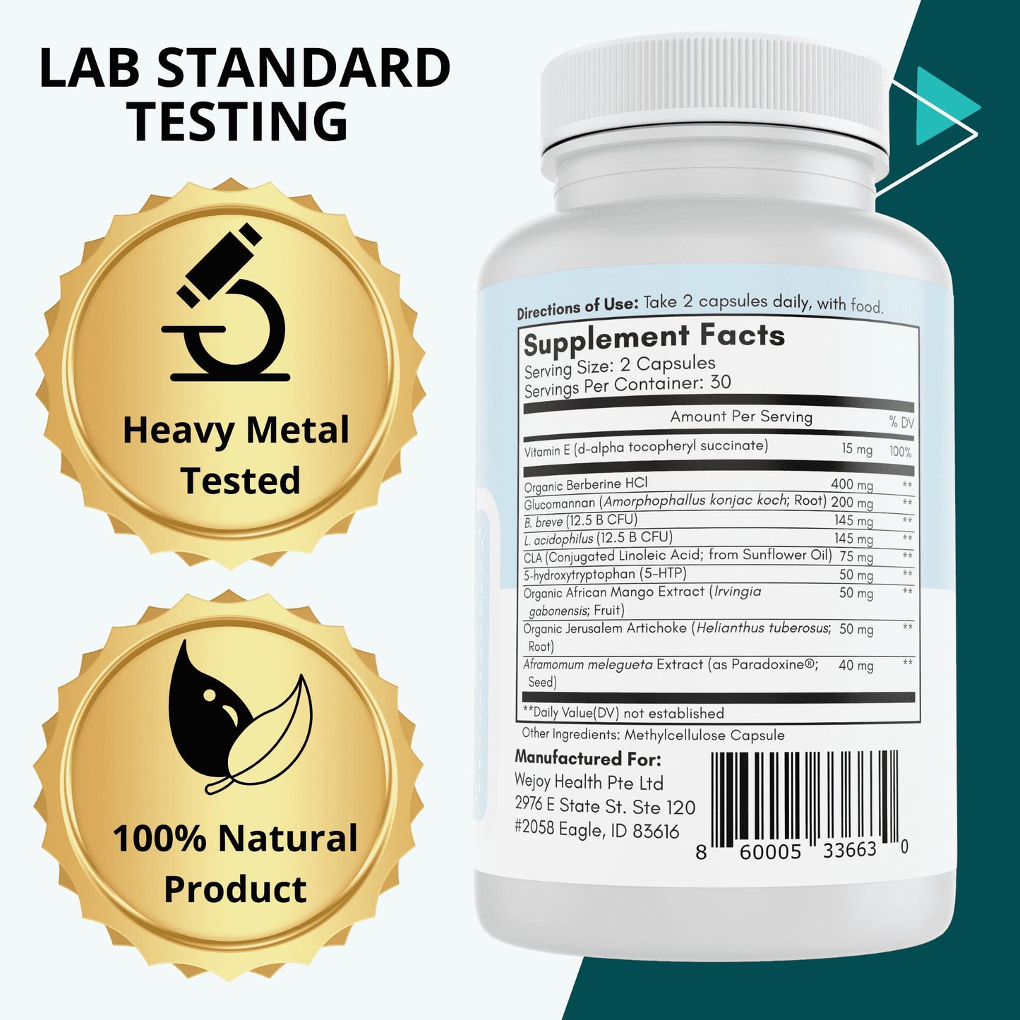WEJOY. Better Slim - Thermogenic Probiotics for Women, Bloating Relief, Appetite Suppressant for Weight Loss, Detox Cleanse Probiotics for Digestive Health, Lactobacillus Acidophilus Probiotic