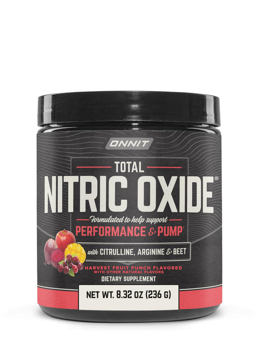 ONNIT Total Nitric Oxide Exercise Performance Powder, Harvest Fruit Punch Flavor, Caffeine-Free Dietary Supplement to Support Muscle Growth and Recovery with NO3-T Arginine Nitrate, 20 Servings