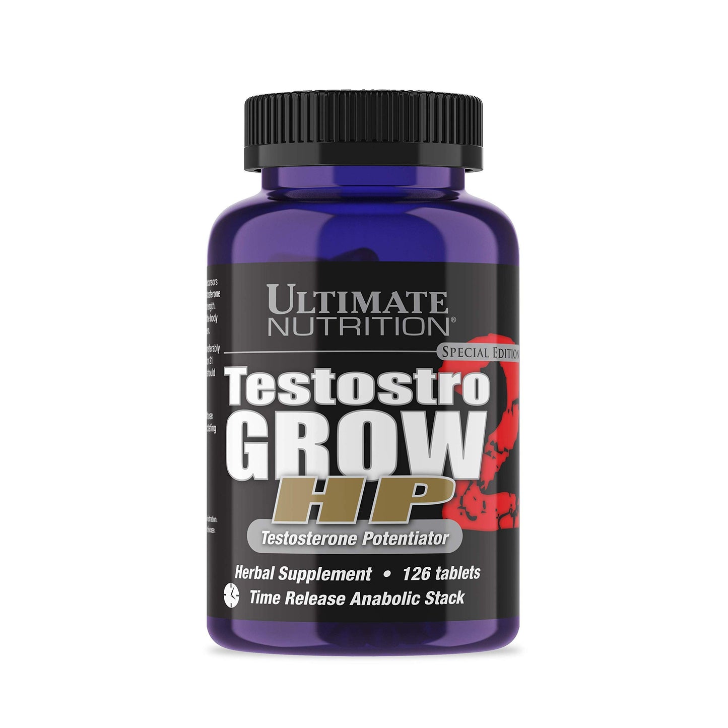 Ultimate Nutrition Testostro Grow-HP Testosterone Potentiator, Herbal Supplement - 126 Tablets