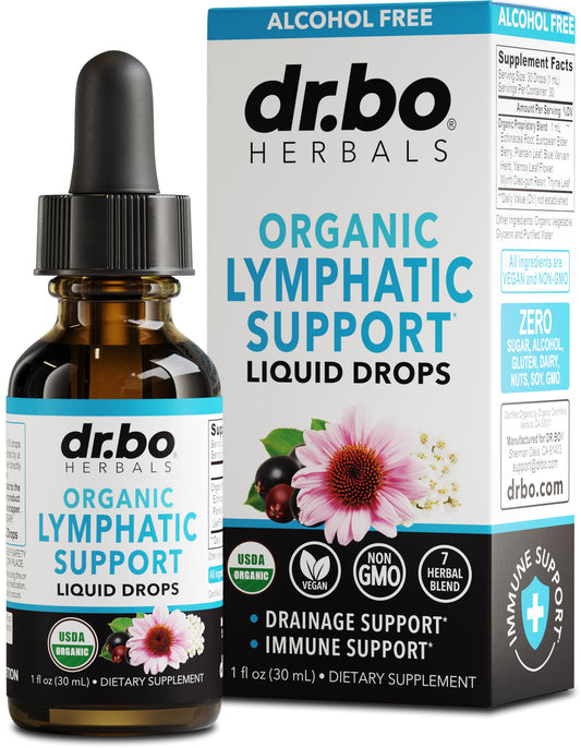 Lymphatic Drainage Supplements Drops - Organic Lymphatic Support Liquid Drops Cleanse with Echinacea for Lymph System Support Supplement, Lymph Node Detox Cleanse System Drainage - 1oz Vegan Non-GMO