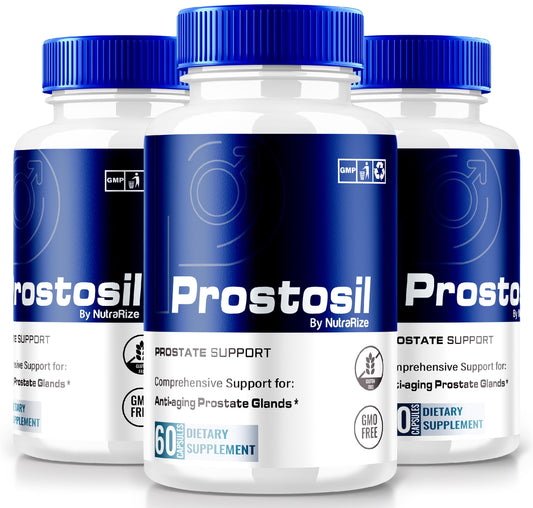 (3 Pack) Prostosil Capsules, All Natural Formula For Prostate Health Support, Maximum Strength Herbal Supplement for Control and Overall Health, Prosto sil Vitamin Pills Official Review (180 Capsules)