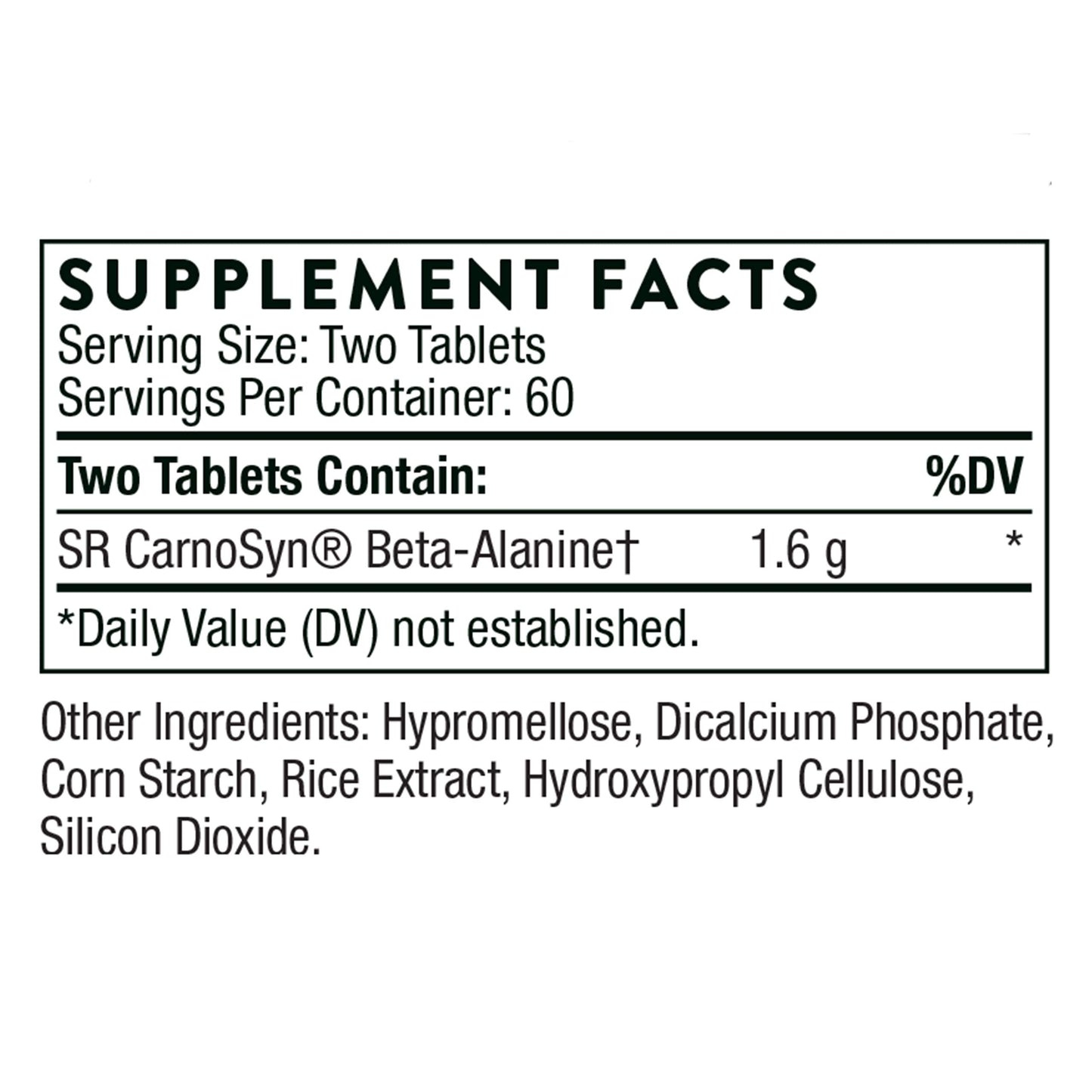 THORNE Beta Alanine Sustained Release - Amino Acid for Muscle Output and Endurance* - NSF Certified for Sport - 120 Tablets - 60 Servings