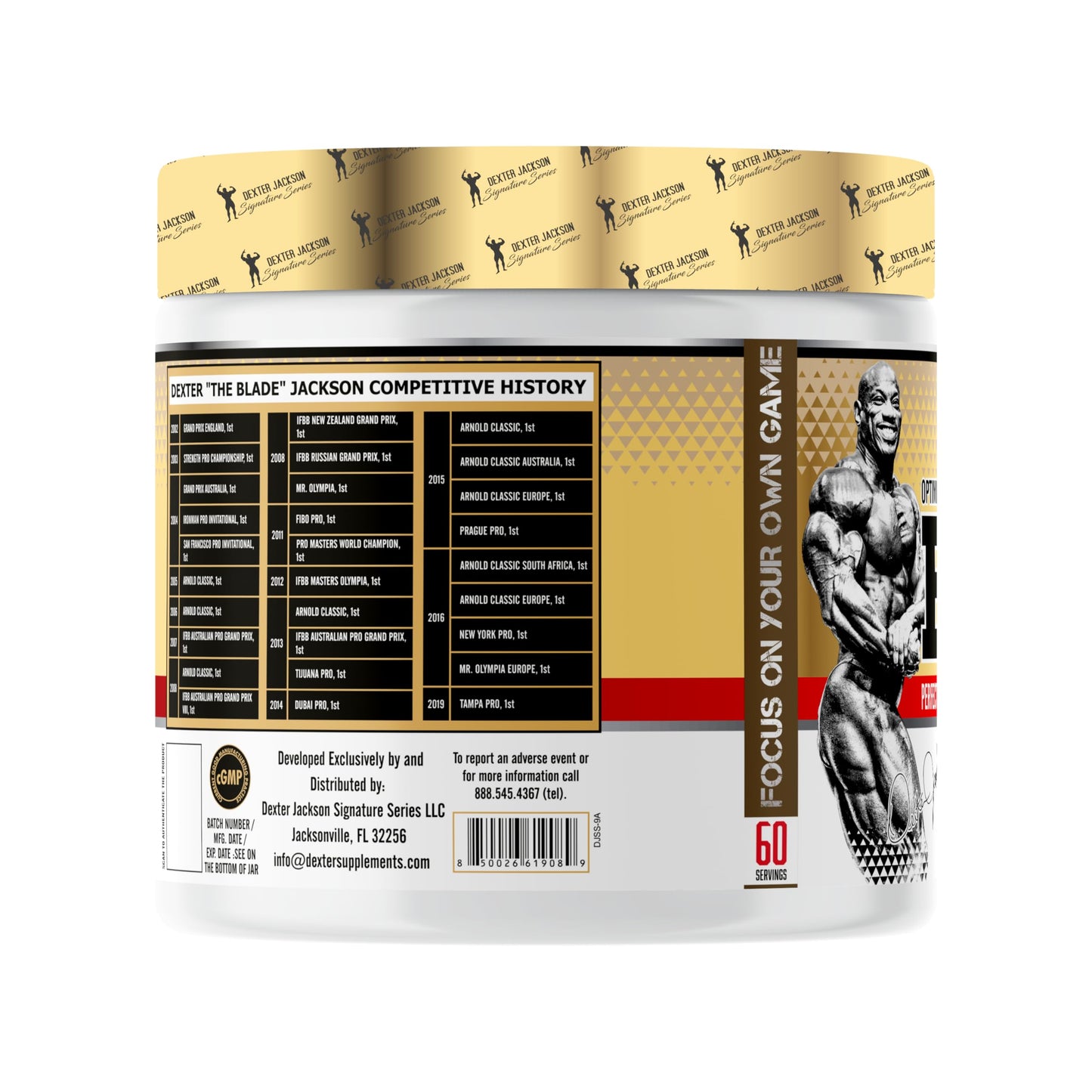 DEXTER JACKSON Gold Series BCAA 6000 | 463g (60 Serving, Watermelon)