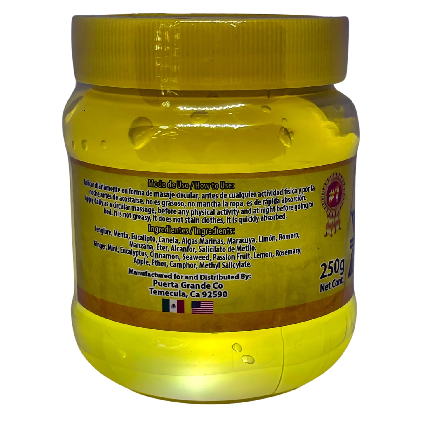 Quema LLantas Gel Reductor/Fat Burner Gel 250 Grams