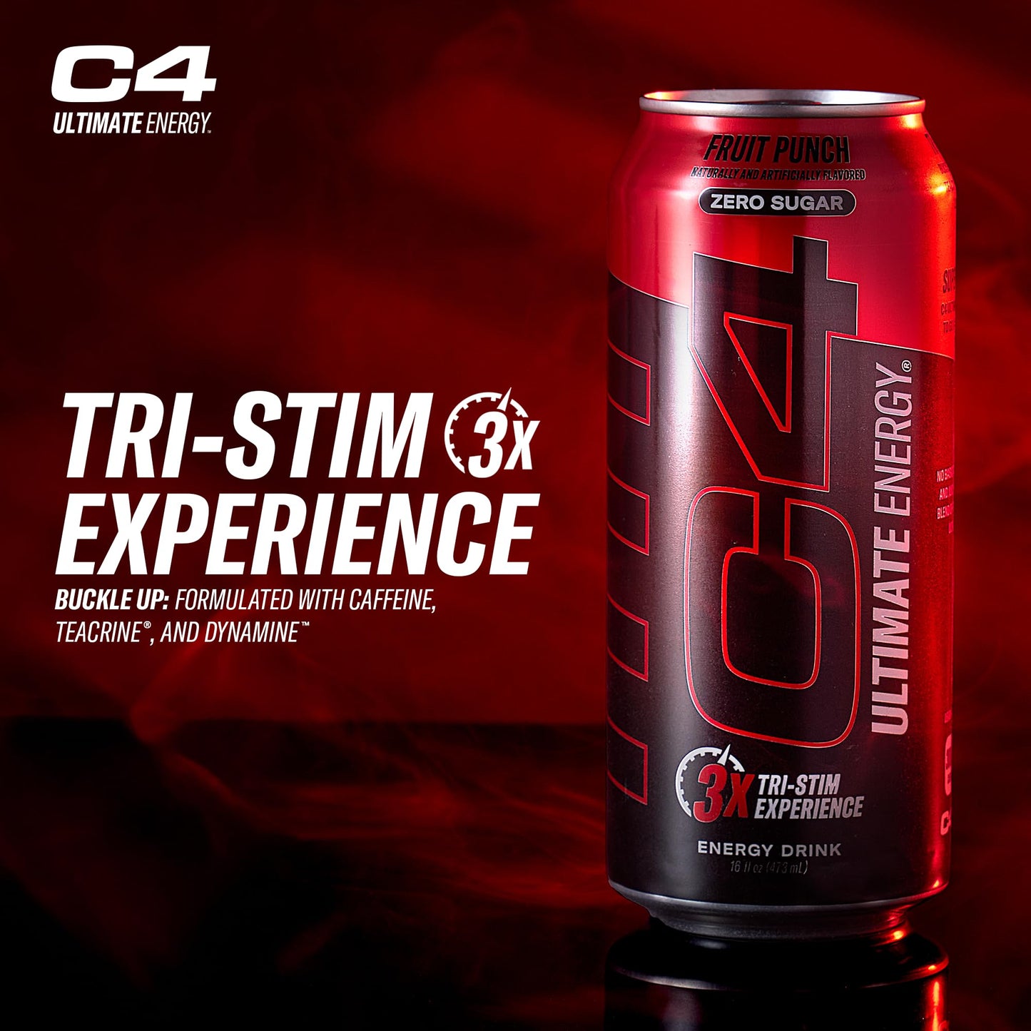 C4 Ultimate Sugar Free Energy Drink 16oz Pack of 12