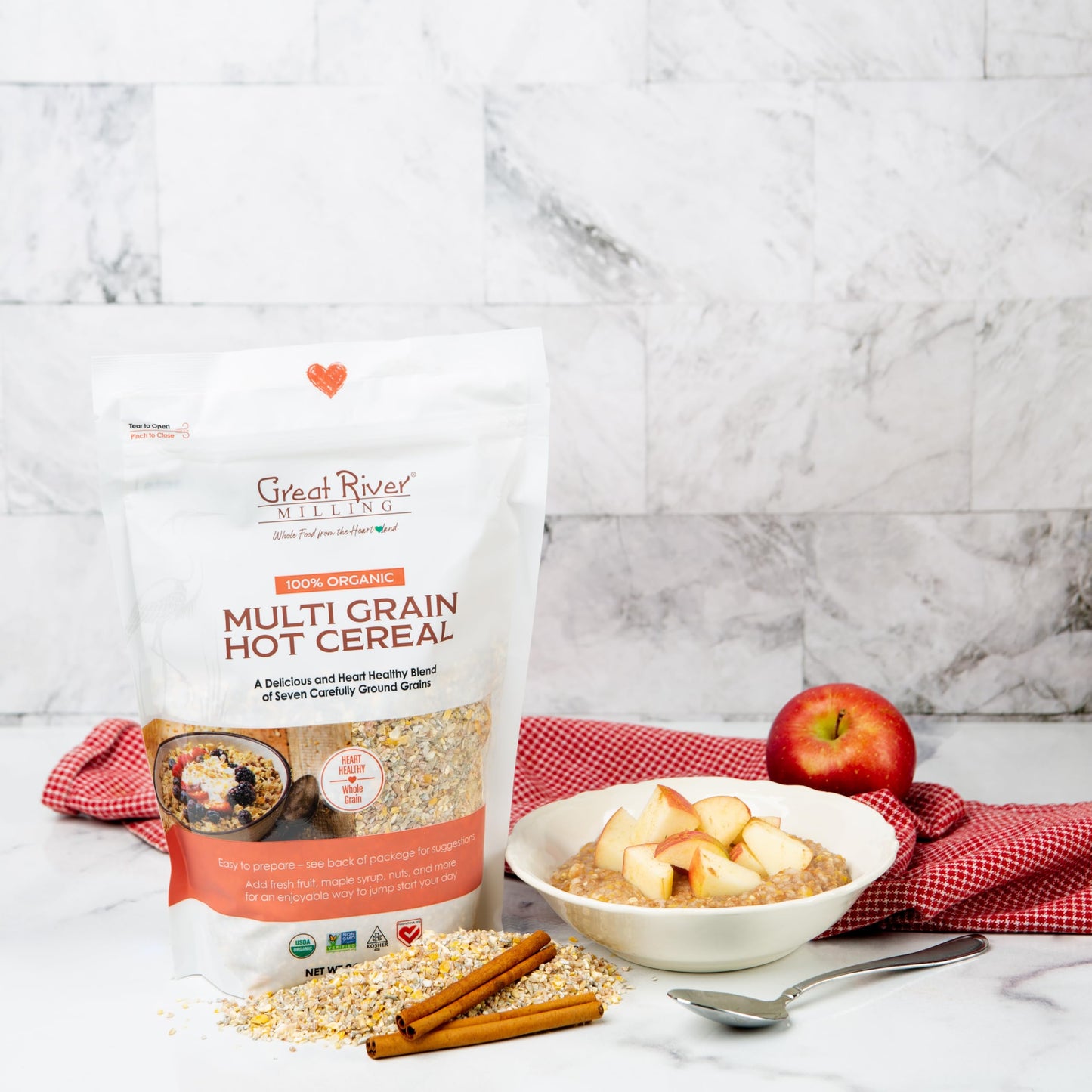 Great River Organic Milling Hot Cereal MultiGrain Cereal Organic 24 Oz Pack Of 4