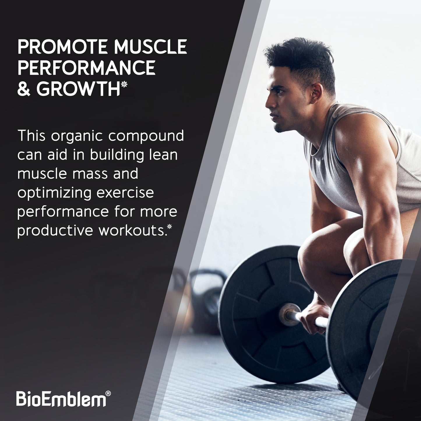 BioEmblem Creatine Monohydrate Powder - Micronized, Unflavored, 5000mg Per Serving(5g) - Supports Muscle Strength, Workout Recovery & Performance Creatine Supplement- Vegan, Non-GMO, 60 Servings