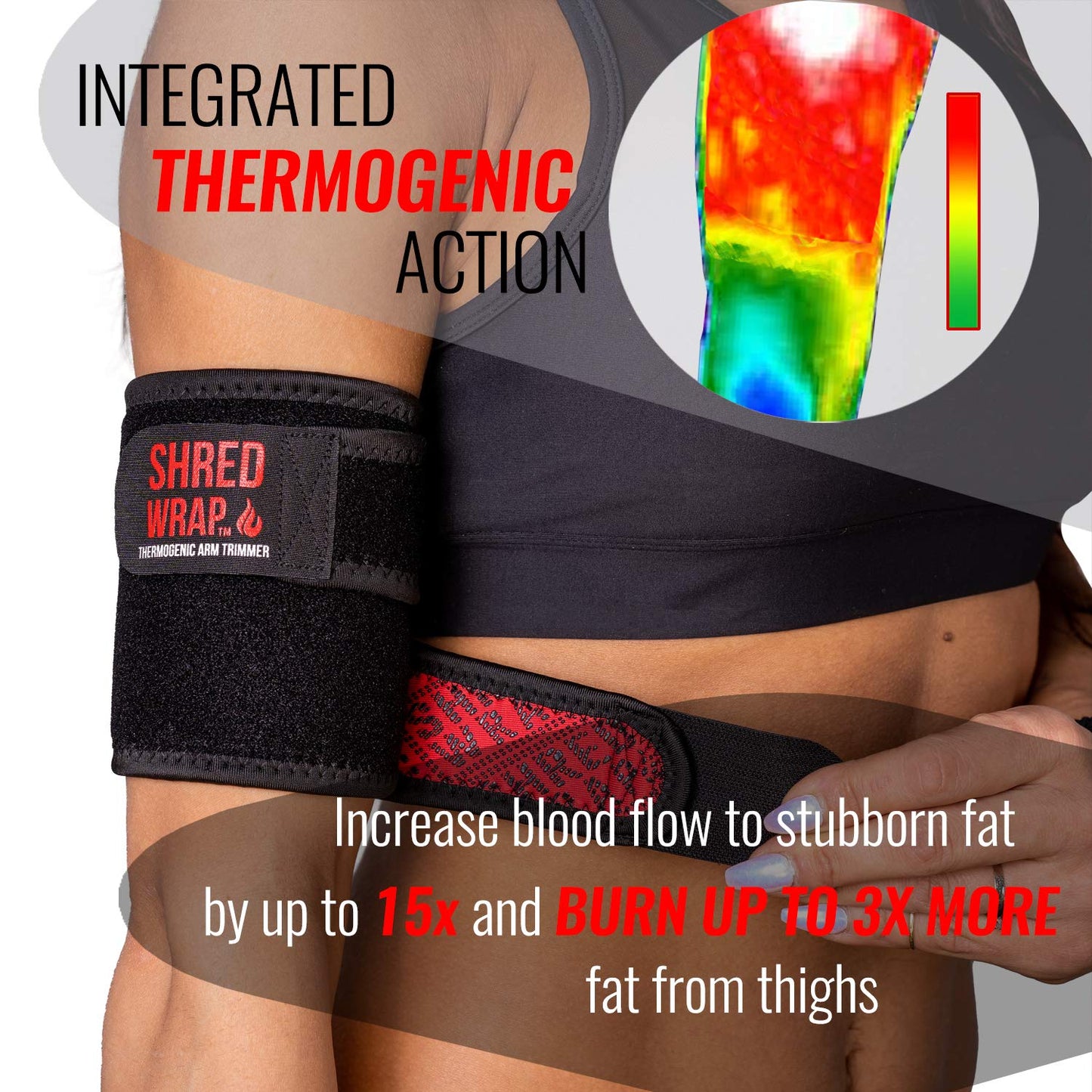 Iron Bull Strength Shred Wraps for Arms - Thermogenic Arm Trimmers for Weight Loss - Premium Fat Burning Bands with Slimming Technology - Body Wraps for Arms Toning (X-Large)