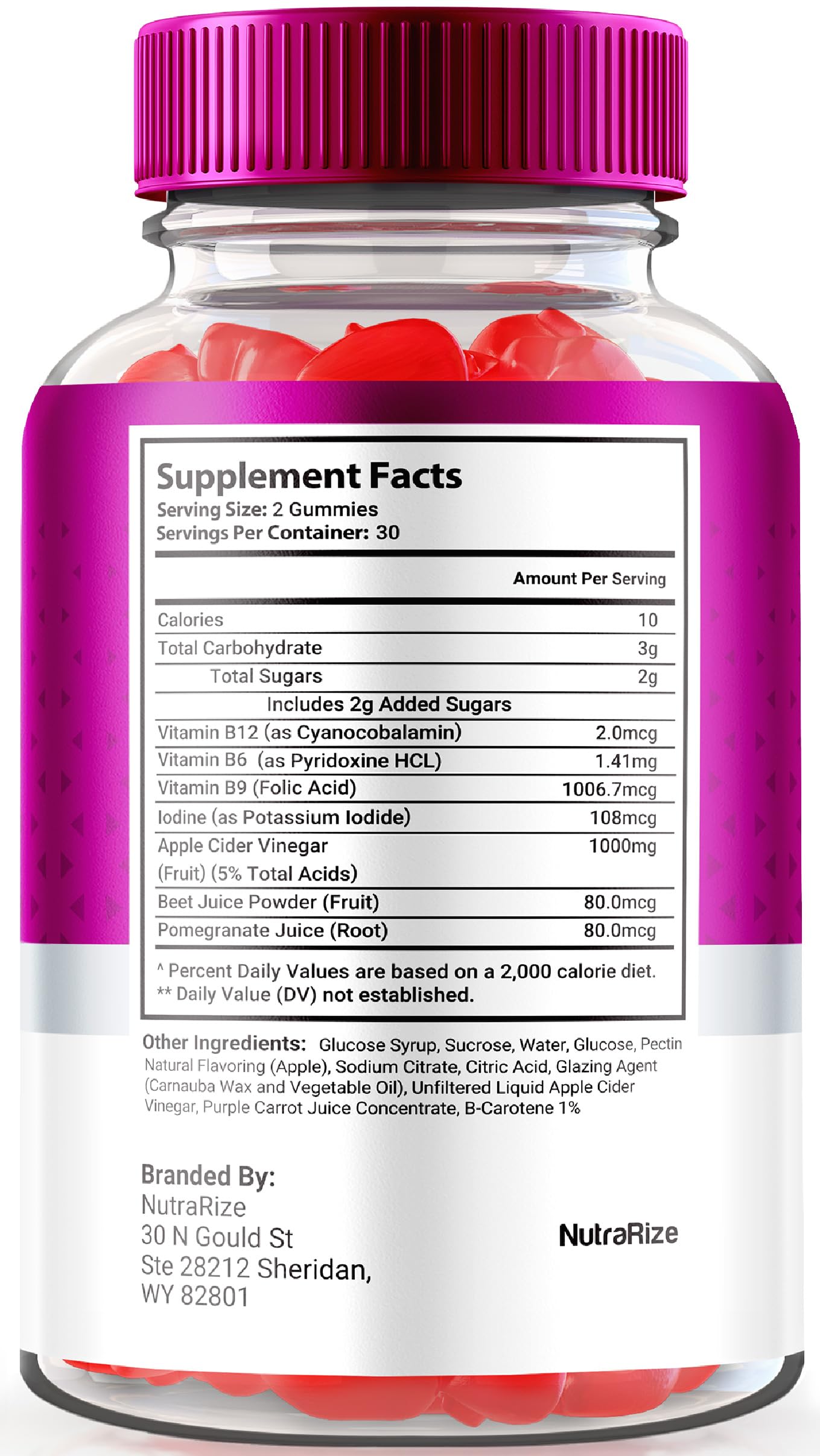 NutraRize (Pack of 3 Vitazenlabs Keto Gummies, Keto Vitamins Plus Apple Cider Vinegar, All Natural 1000 MG Gummy Pills, Maximum Strength Reviews (180 Gummies)