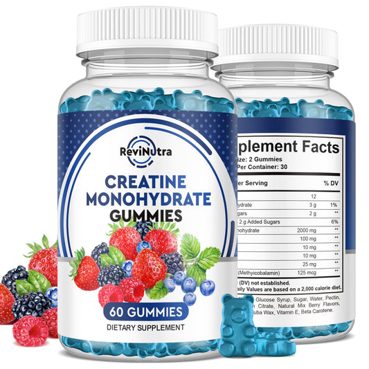 Creatine Chewable Gummies - 2000mg Creatine Monohydrate Tablet Chews, Fast Absorbing, Easy Digesting Chews for Men and Women, Improve Recovery, Build Muscle, Strength & Endurance - 120Count, 2pack