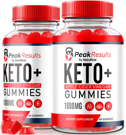NutraRize (2 Pack) Peak Results Keto ACV Gummies, Official Keto+ACV Supplement, Peak Result Keto Plus ACV Gummy, Keto Health Wellness & Apple Cider Vinegar, PeakResults Review (120 Gummies)