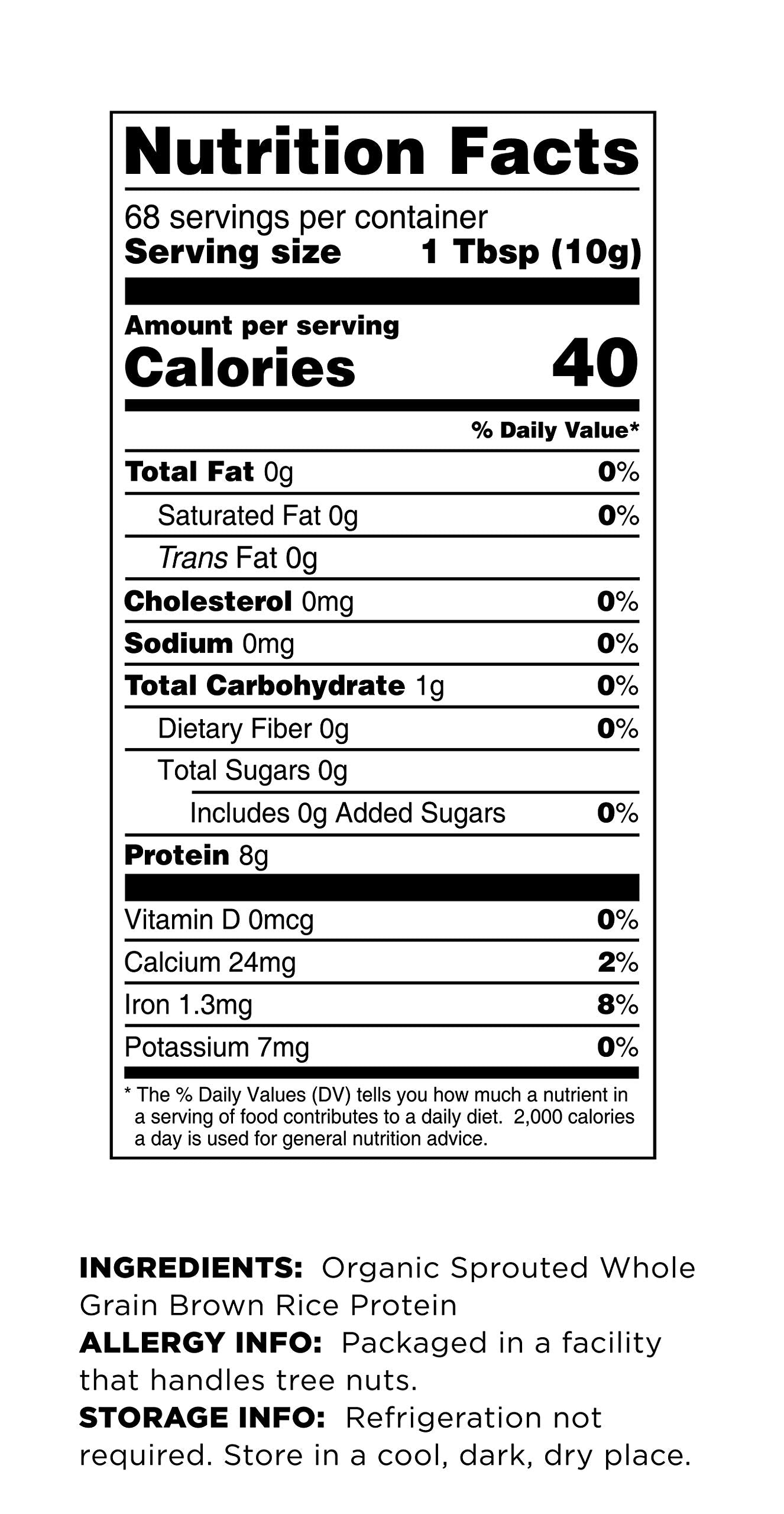 Terrasoul Superfoods Organic Sprouted Brown Rice Protein Powder, 1.5 Pounds